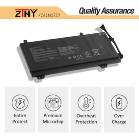 ZTHY battery installed in Asus laptop illustrating easy replacement