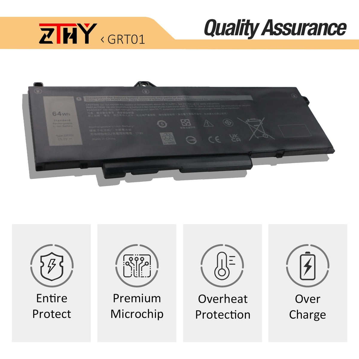 ZTHY installed in Dell laptop demonstrating correct seating and restored power