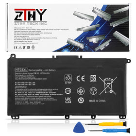 ZTHY HT03XL battery front view for HP Pavilion laptops, ready to extend unplugged use