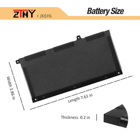 ZTHY JK6Y6 40Wh battery for Dell Inspiron 5409, enhances portable work sessions