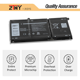 ZTHY JK6Y6 40Wh battery for Dell Vostro 5300, snug fit and dependable performance