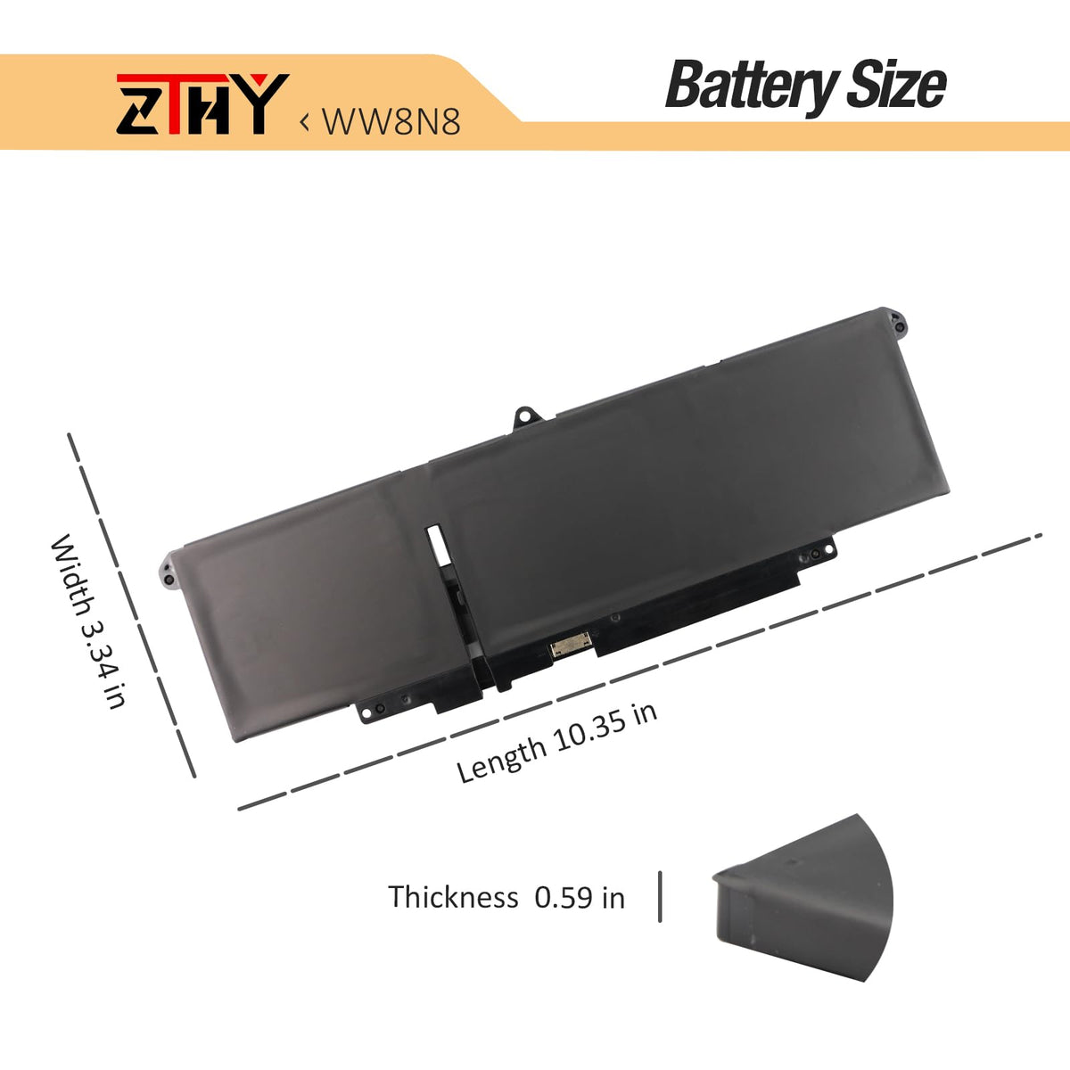 ZTHY battery powering laptop in travel setting for extended mobile productivity