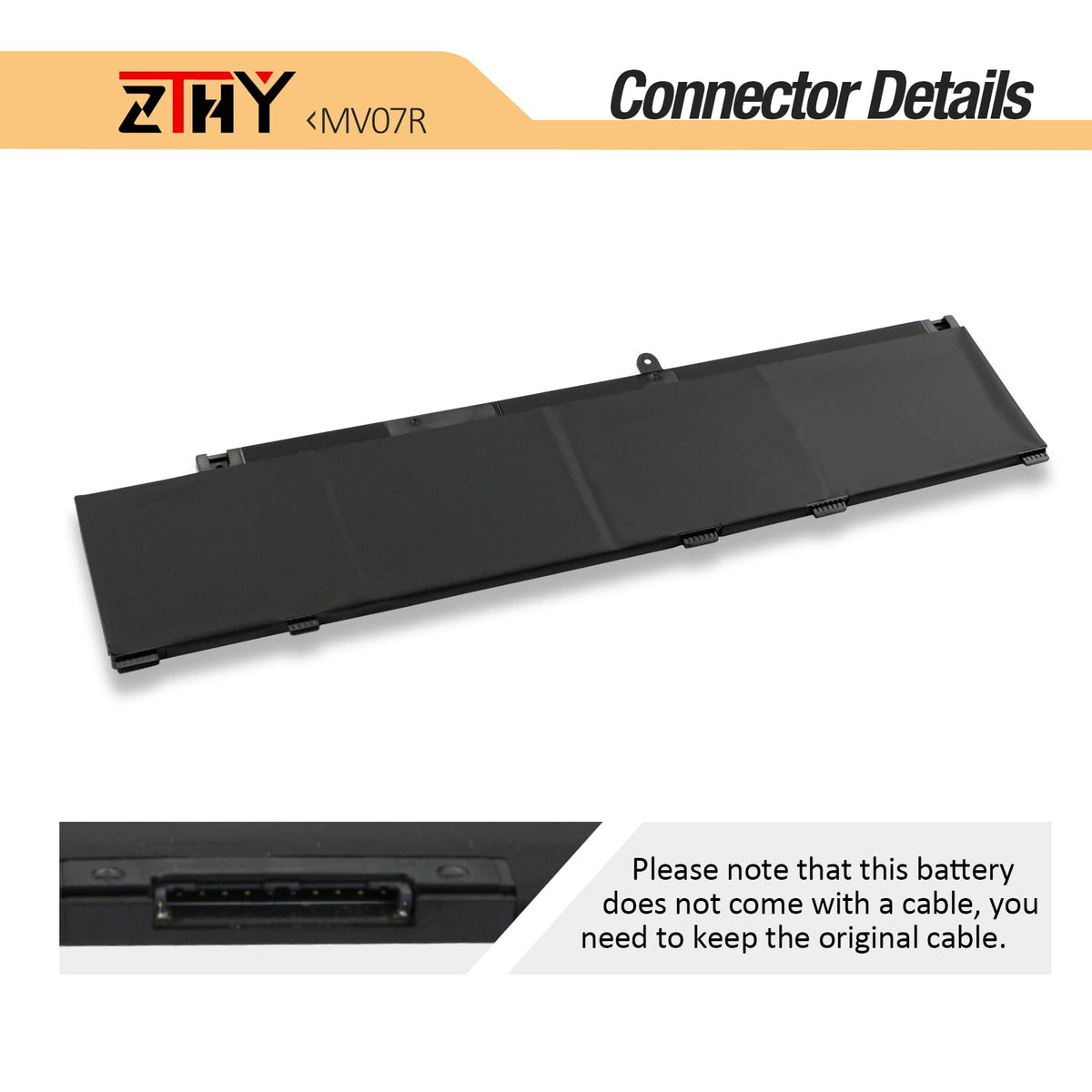 ZTHY MV07R installed inside Dell laptop illustrating easy replacement benefit