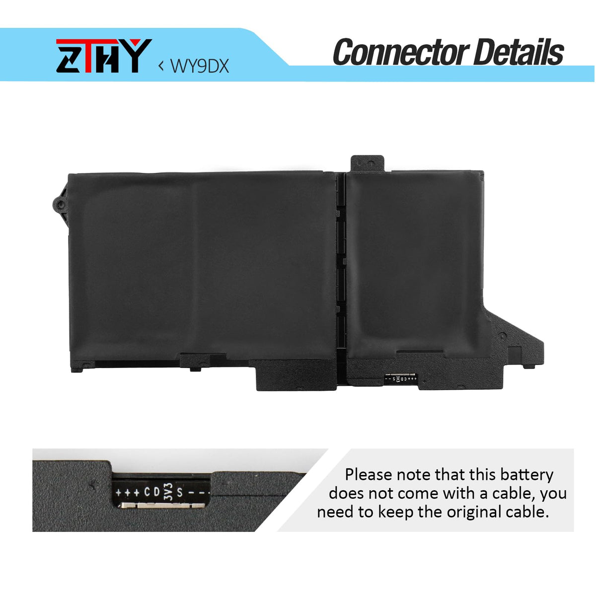 ZTHY WY9DX installed in Dell laptop restoring portable power