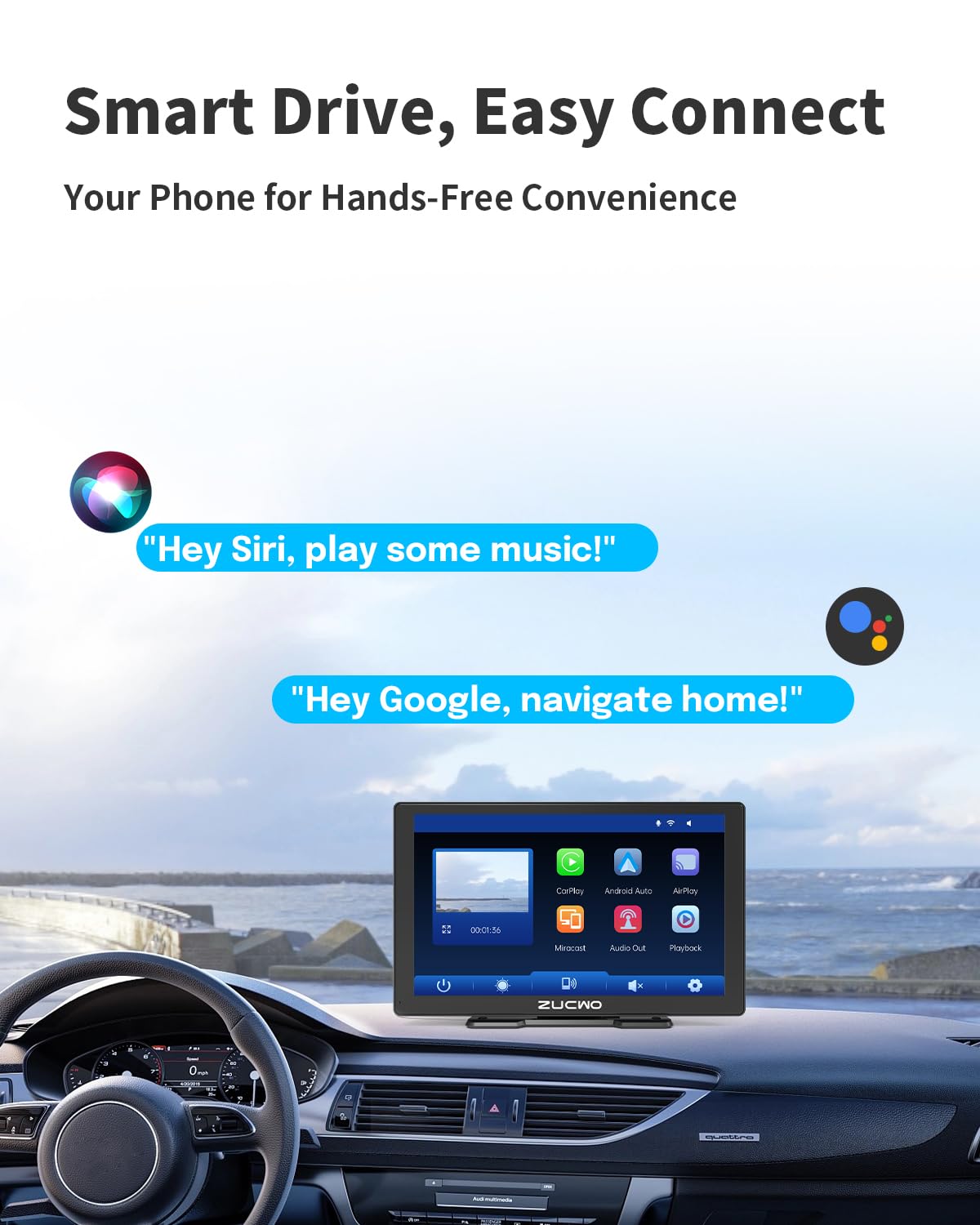ZUCWO original power cable and connectors, ensures stable device power