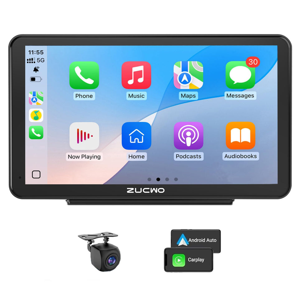 ZUCWO front display showing CarPlay interface for easy navigation