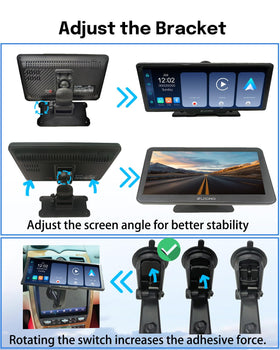 ZUCWO mirror link demo showing smartphone screen mirrored on display