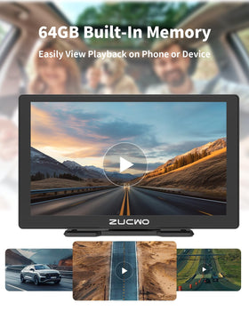 ZUCWO reverse camera image at night, provides clear night vision view