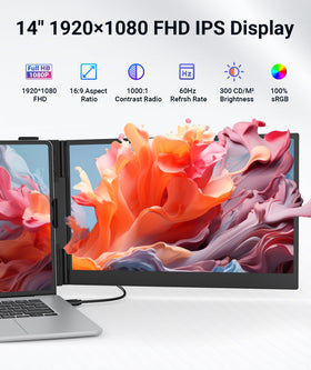 ZUMWALT 1080p FHD display with brightness up to 300 nits for clear visuals