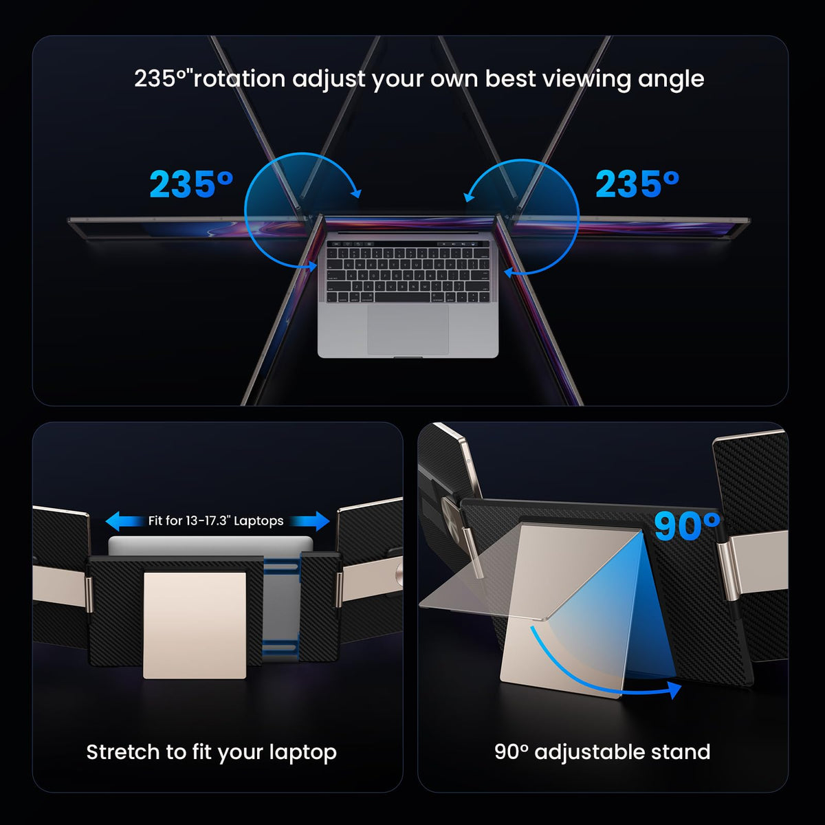 Zumwalt built-in speakers and low blue light for comfortable sessions