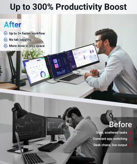 ZUMWALT dual-monitor extension facilitates on the go productivity