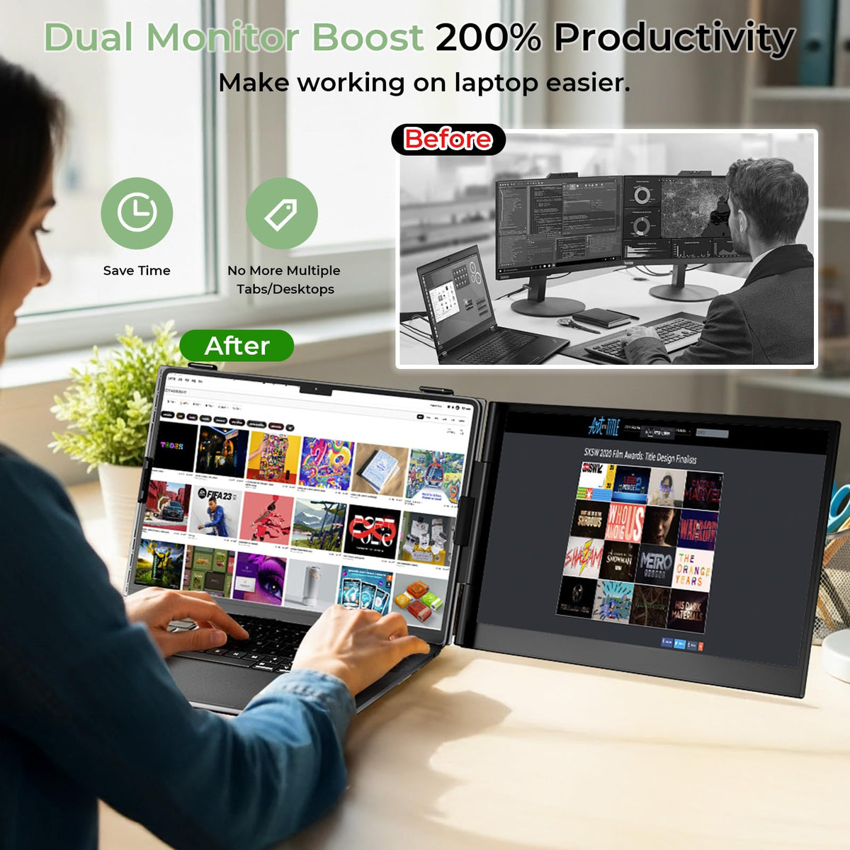 ZUMWALT IPS 1080p color clarity enhances visuals for work