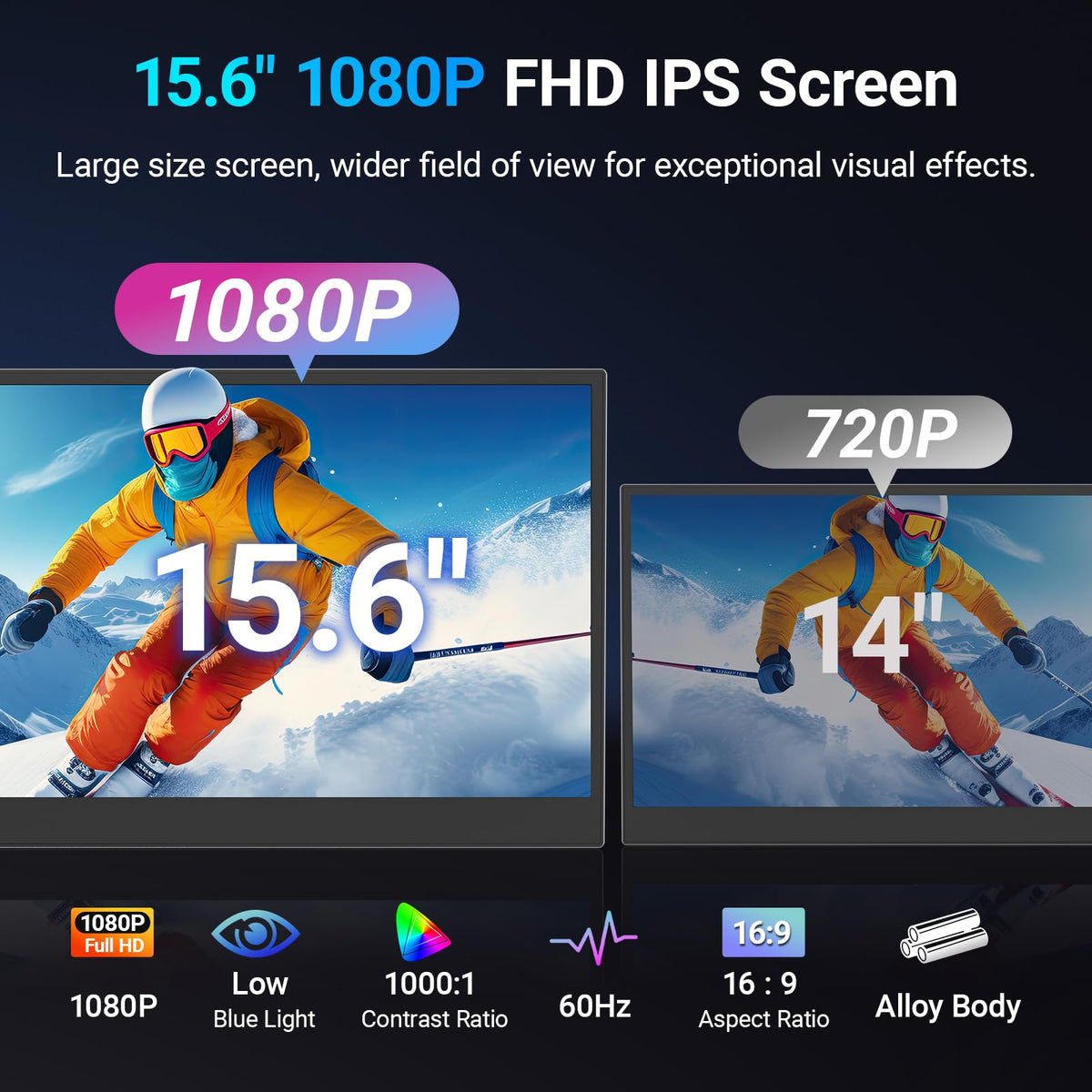 ZUMWALT P7 triple monitor side ports highlighting easy connectivity.