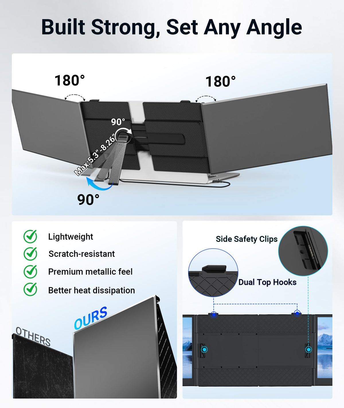 ZUMWALT plug and play via USB C or HDMI for quick setup