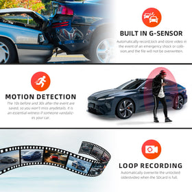 Zunfly dash cam WiFi and GPS enable fast video sharing and location data.