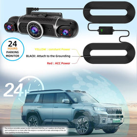 Zunfly dashcam 24/7 parking monitor keeps footage while the vehicle is parked.
