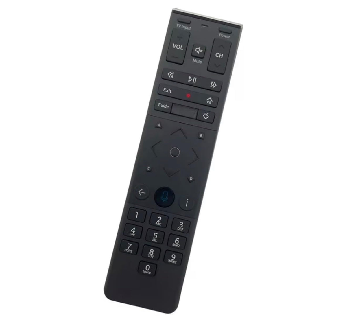 Zurjy XR15 replacement remote front view for easy navigation with voice assist