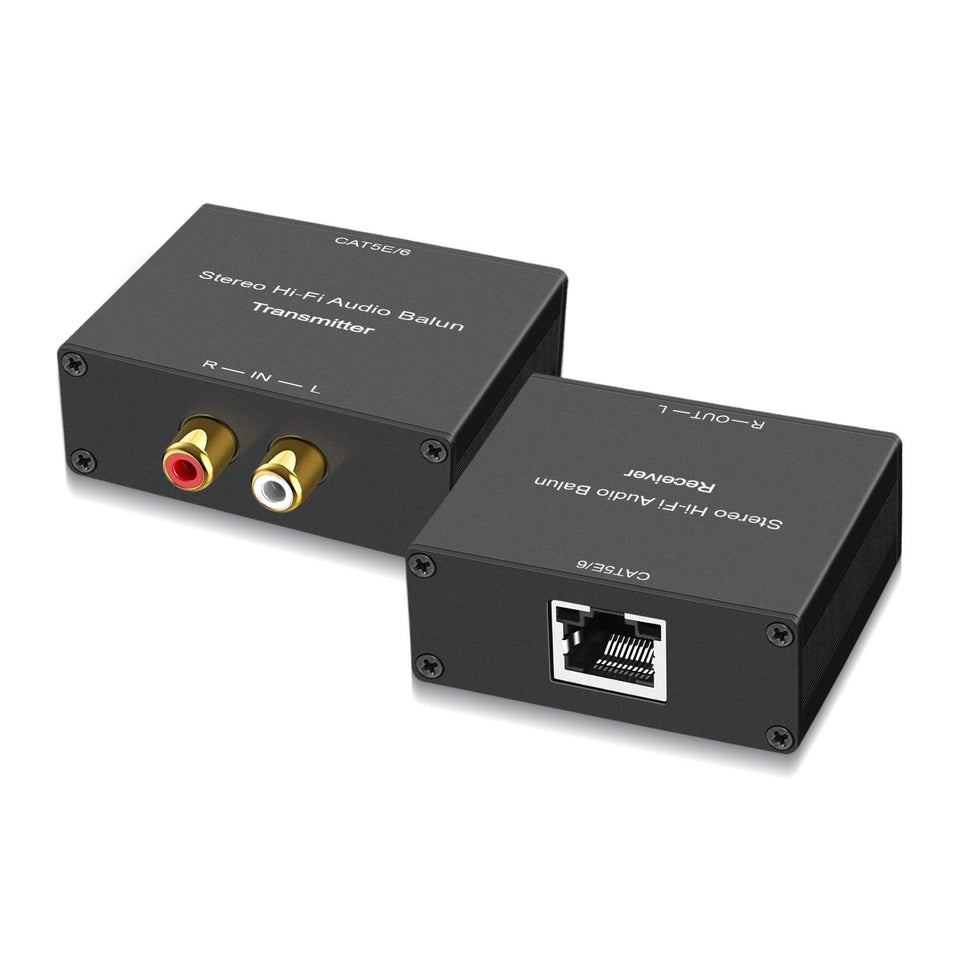 ZUZONG stereo balun transmitter for long-distance RCA audio over Cat5e/Cat6