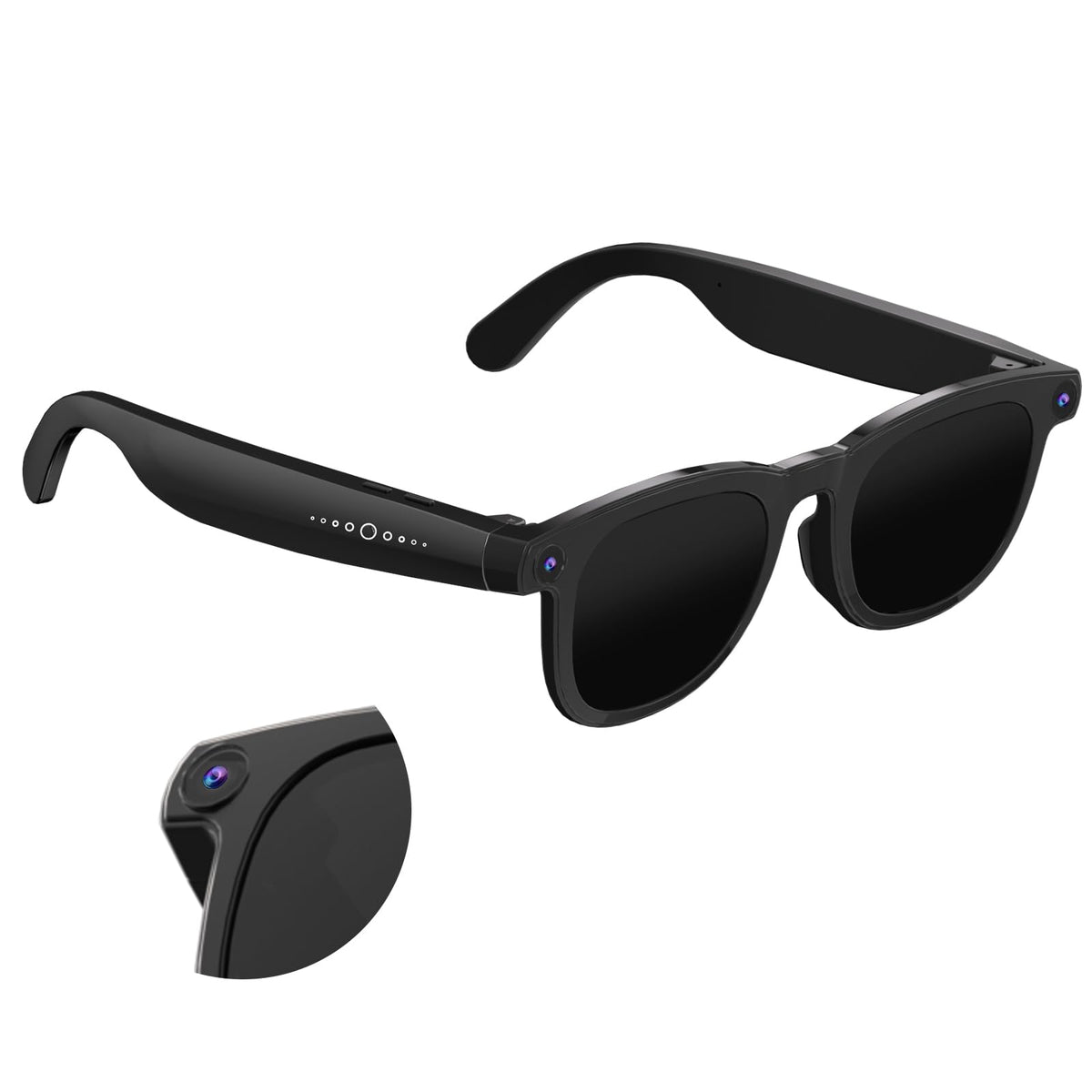 Zuzupord AI Smart Glasses camera view for hands-free recording and stability