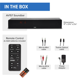 ZVOX included cables support quick, hassle-free setup.