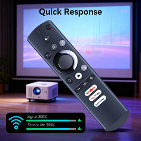 ZWP projector remote battery compartment area highlighting easy battery access