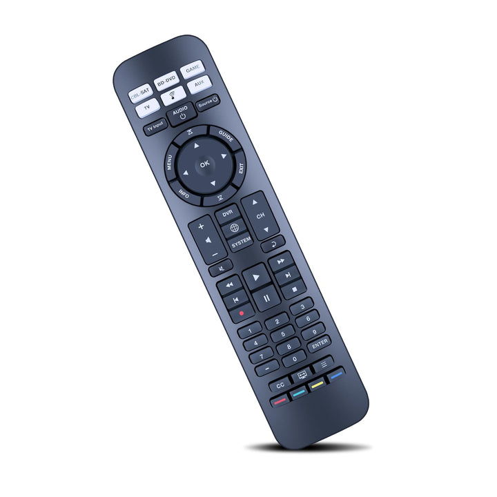 ZWP URC-15s front view showing full key layout and brand compatibility for easy control