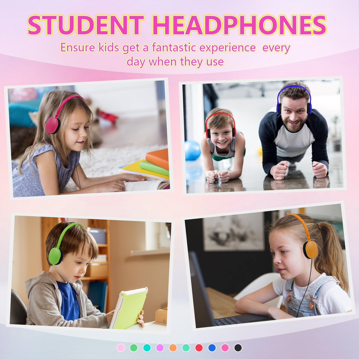 ZXQZYM four-foot cable and 3.5mm jack, reliable wired connection for school devices