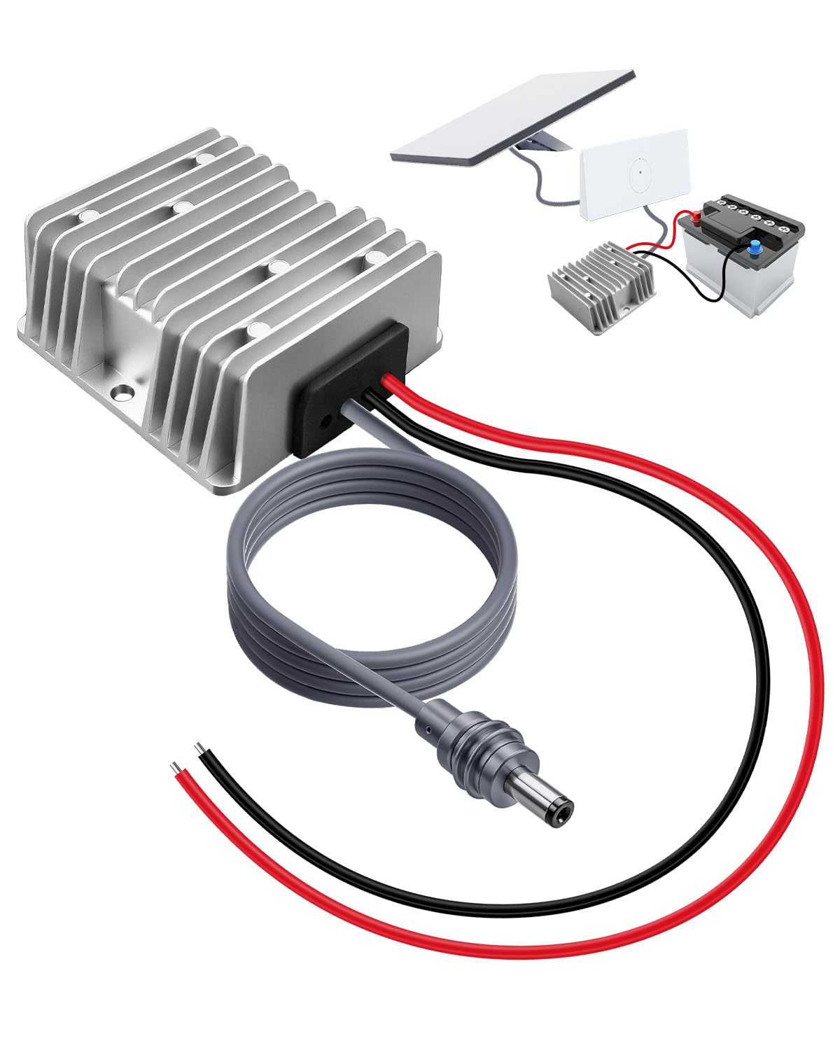 ZXWATC Starlink Gen 3 step-up adapter powering vehicles for stable satellite internet.