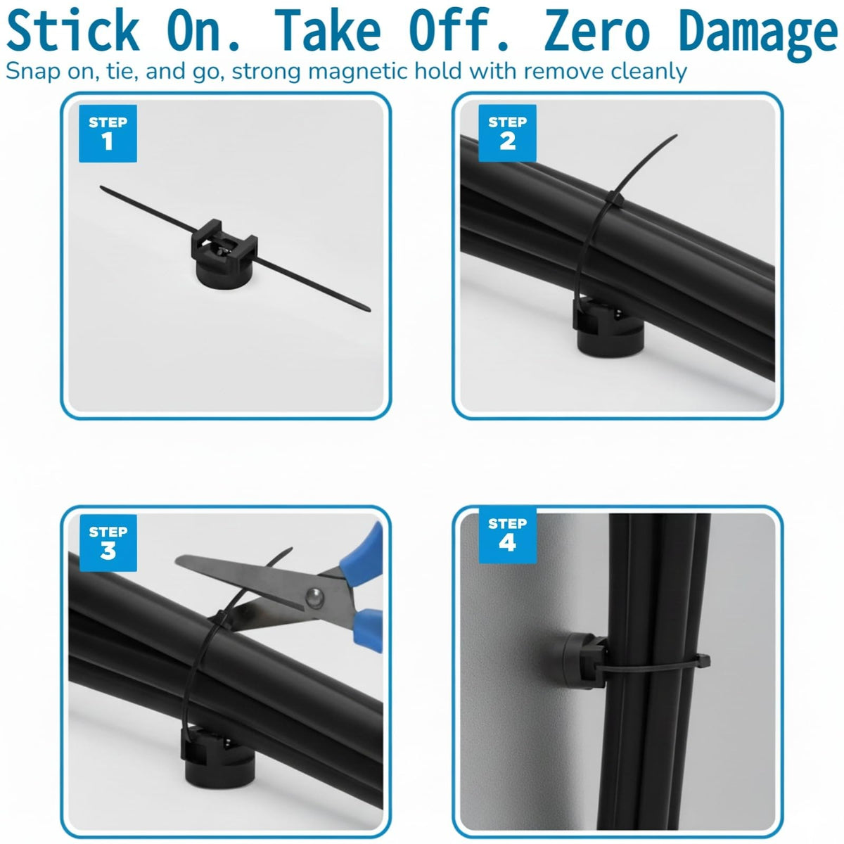 ZyCooom organizing server rack cables neatly for improved airflow and access