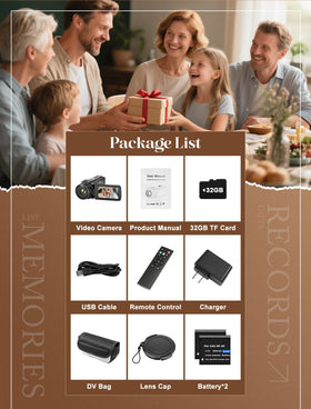 ZYDIIE includes two batteries and a 32GB card for extended shoots.