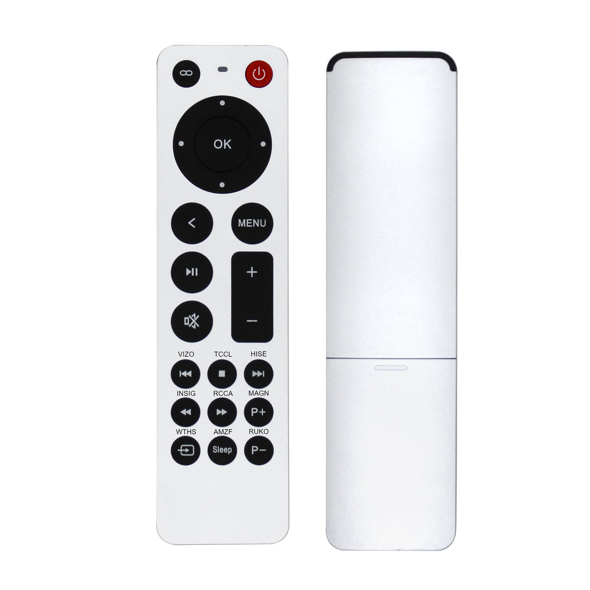 ZYK universal Apple TV remote front view for quick setup