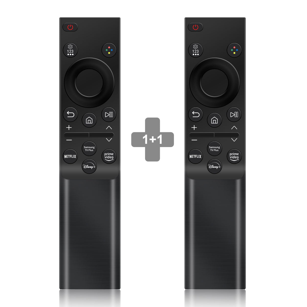 ZYK remote front view showing full button layout and quick access buttons