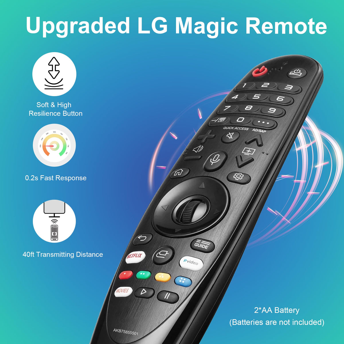 ZYK remote microphone button highlighted for fast voice control convenience