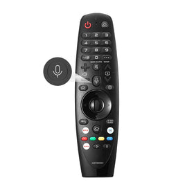 ZYK replacement LG remote AKB75855501 front view with ergonomic grip for easy control.