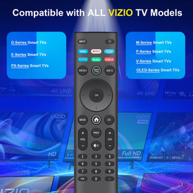 ZYK VIZIO remote back view highlights durable ABS construction.
