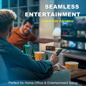 ZYK VIZIO remote packaging image highlights ready-to-use out of box.