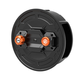Zylaer front view of aluminum tie wire reel showing compact design and easy carry