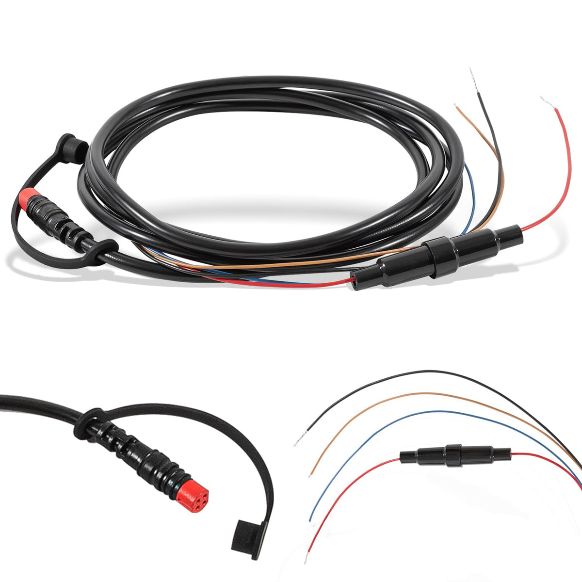 Zymurgoes 010-12199-04 power/data cable front view for Garmin devices.