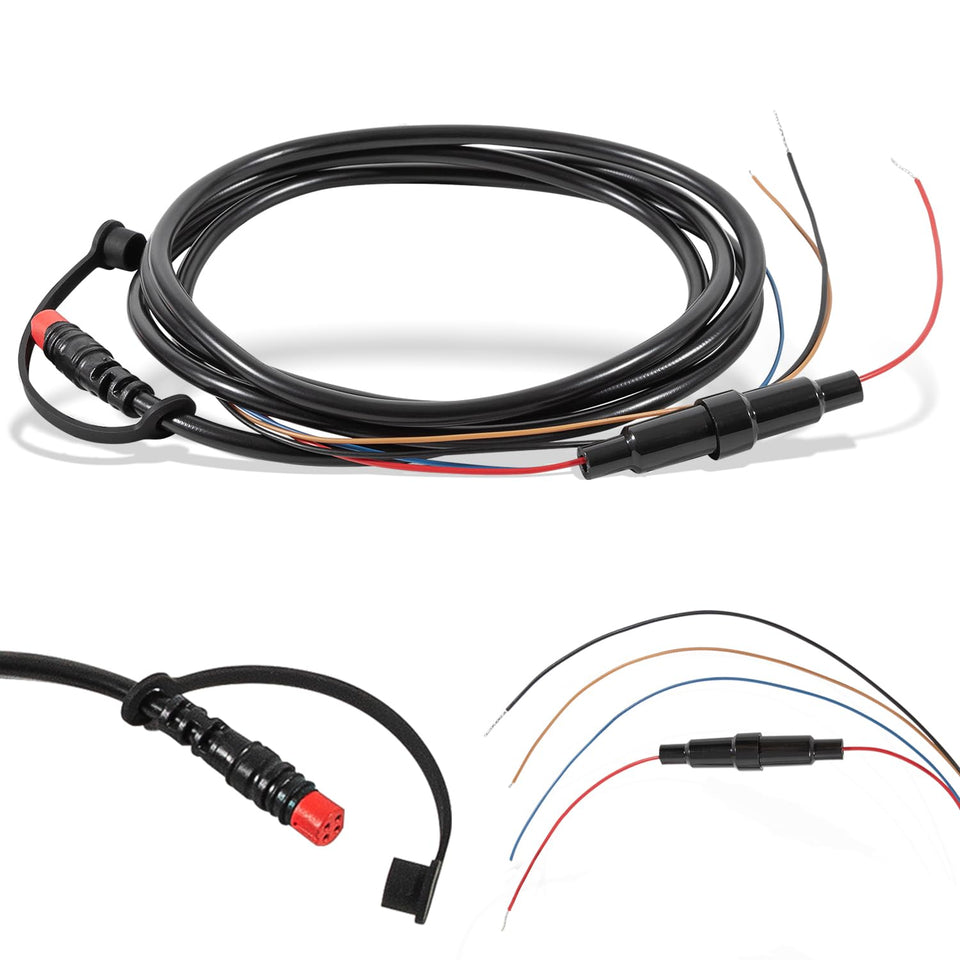 Zymurgoes 010-12199-04 power/data cable front view for Garmin devices.