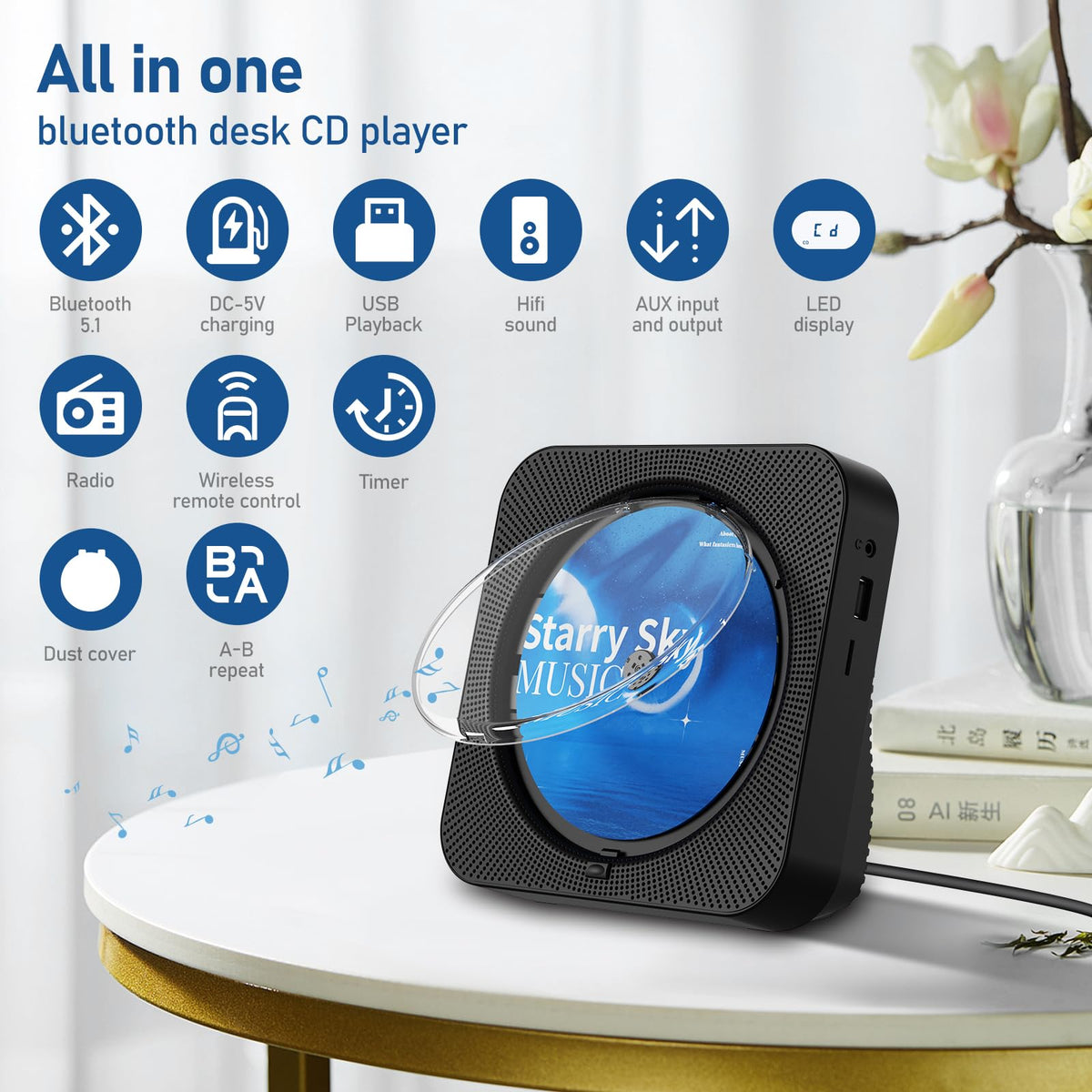 ZYOKATA dust cover and angled desktop profile for protected, space-saving placement
