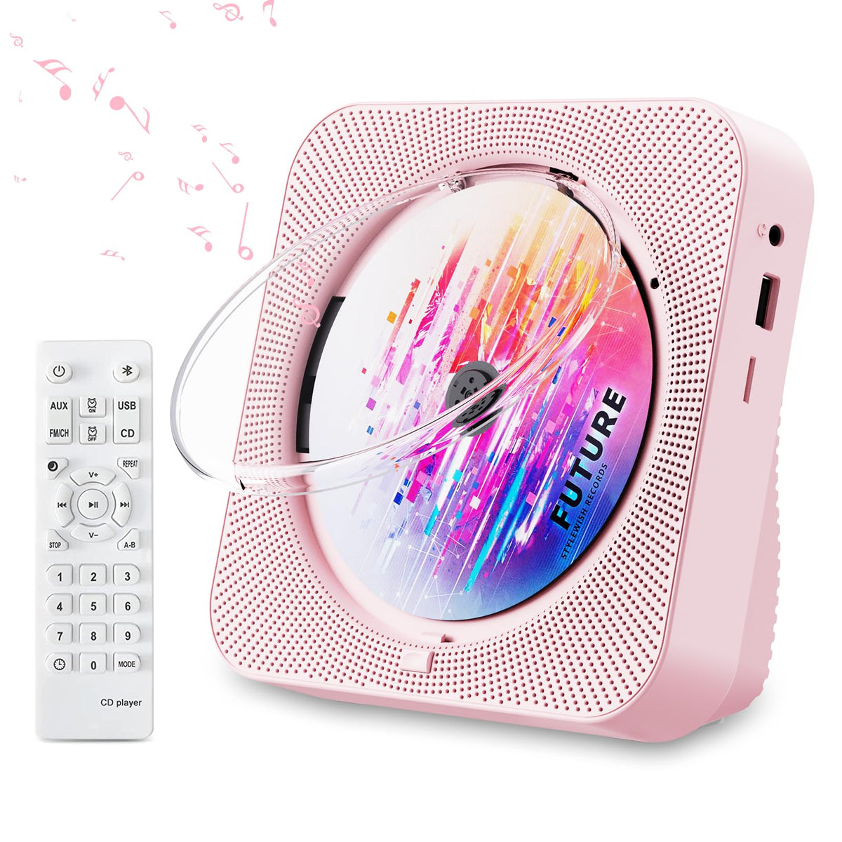 ZYOKATA front view in pink showing controls and speakers, clear operation benefit
