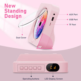 ZYOKATA next to a hand to show scale and portability for desktop use