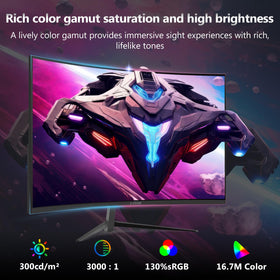Z Z-EDGE UG24 curved screen shows 1650R immersion and depth.