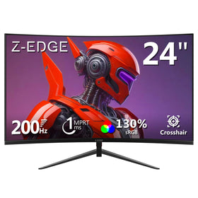 Z Z-EDGE UG24 front view with slim bezels for immersive setups.