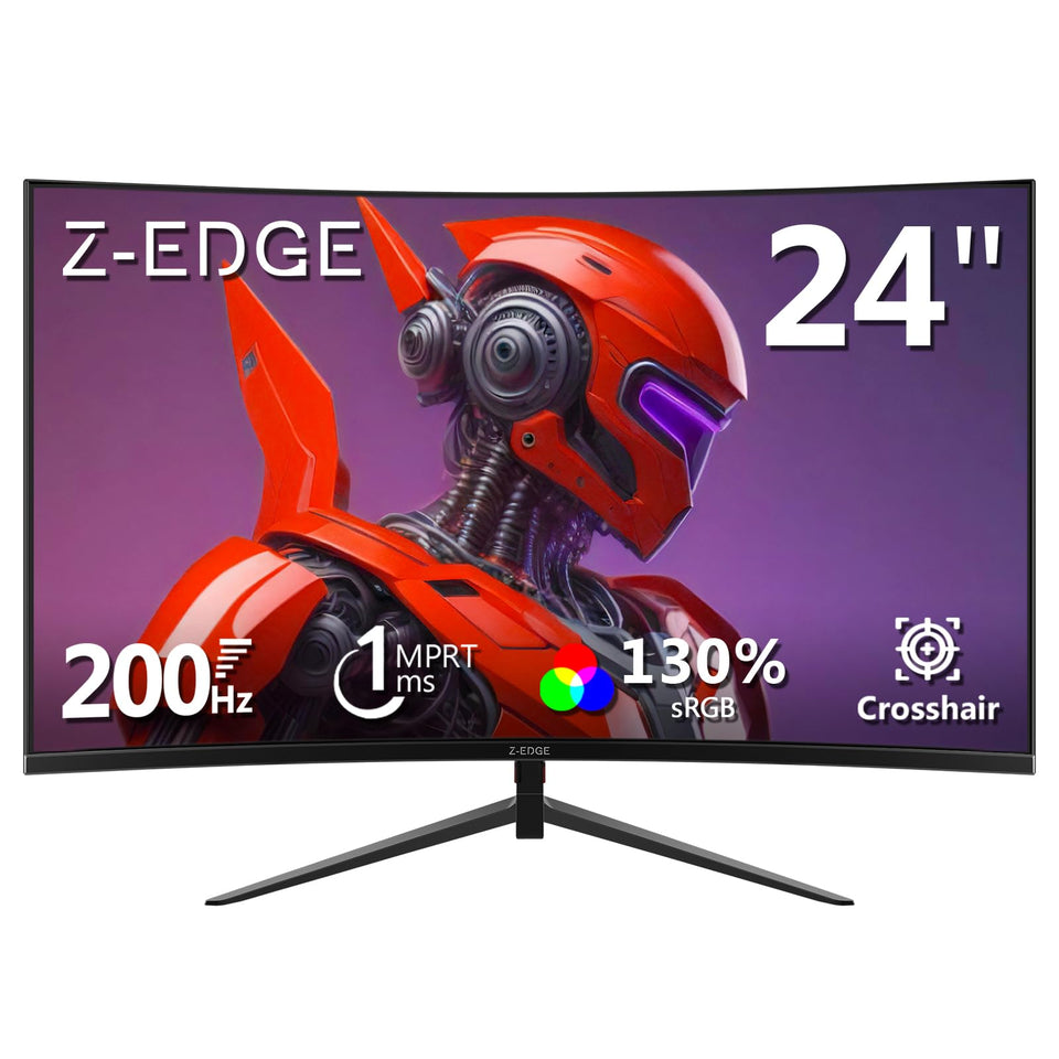 Z Z-EDGE UG24 front view with slim bezels for immersive setups.