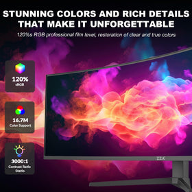 ZZA color-accurate display with 120% sRGB coverage for design work.