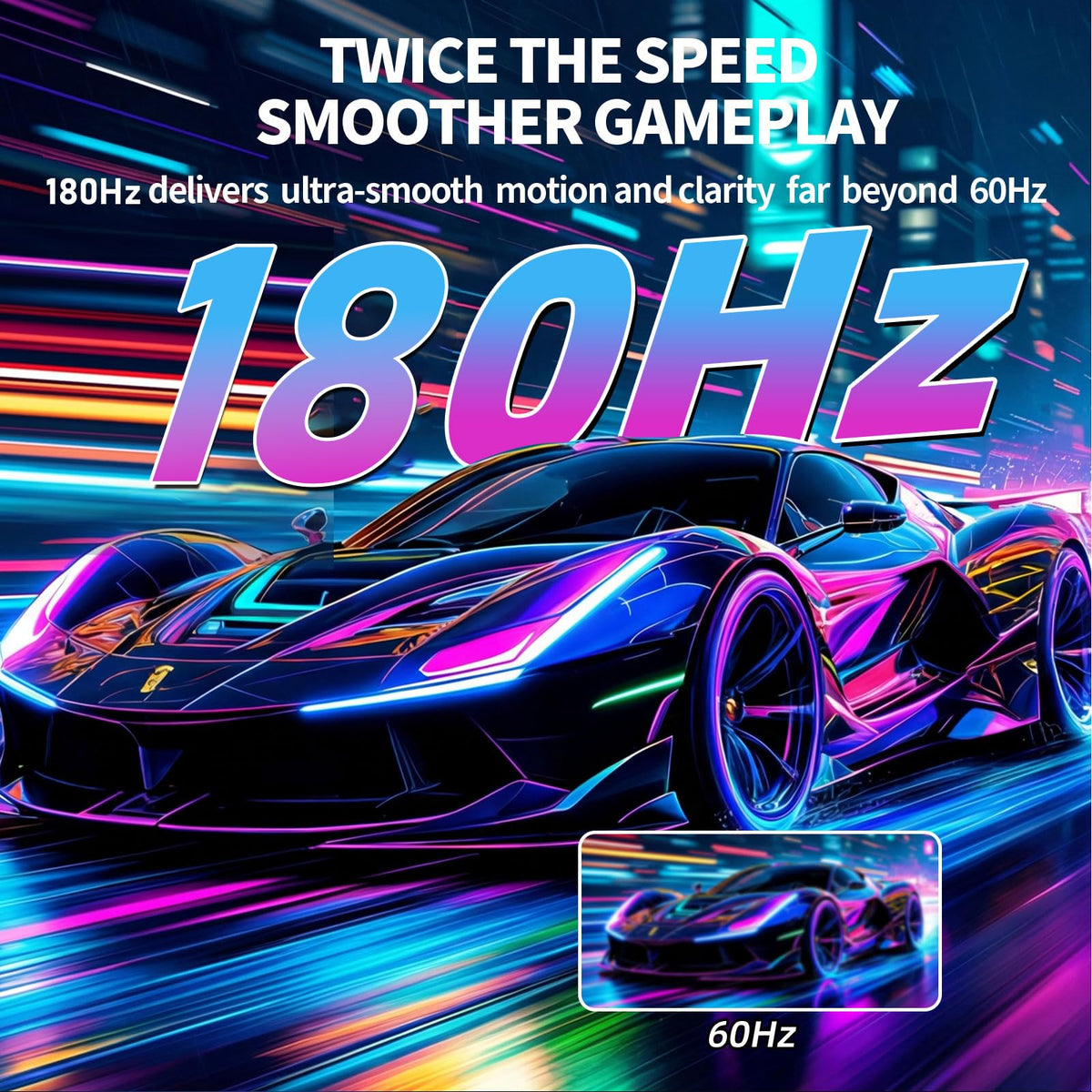 ZZA 120% sRGB color gamut boosts vibrant visuals.