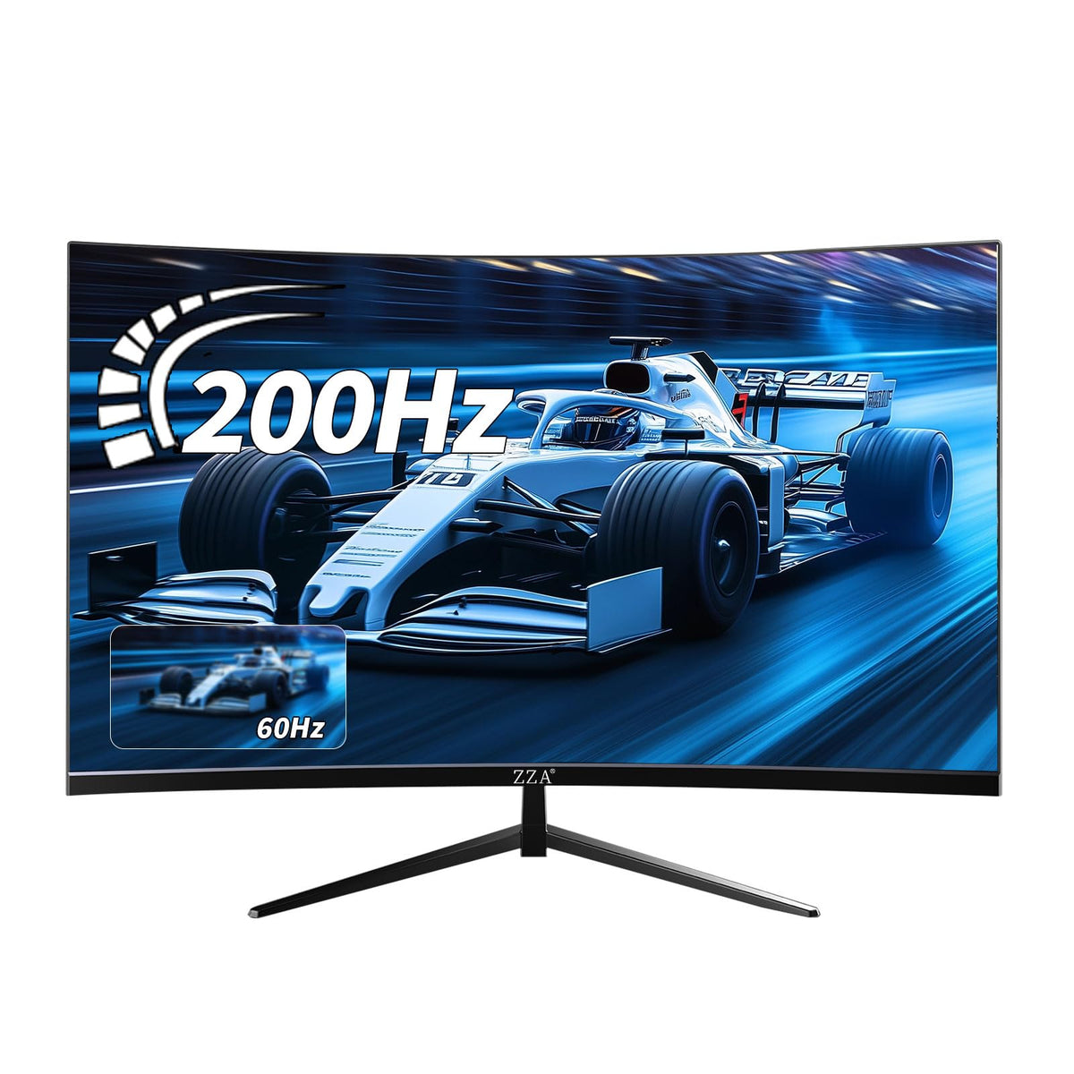 ZZA 180-200Hz refresh rate boosts smooth motion in fast action.