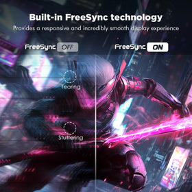 ZZA 32-inch monitor with 1ms response time minimizes blur during fast moves.