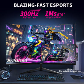 ZZA 1ms response time minimizes motion blur during fast-paced action